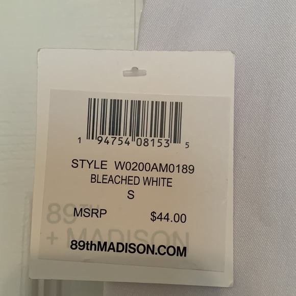 89th & MADISON White Pullon Bermuda Shorts Size Small **NEW** - Picture 5 of 6